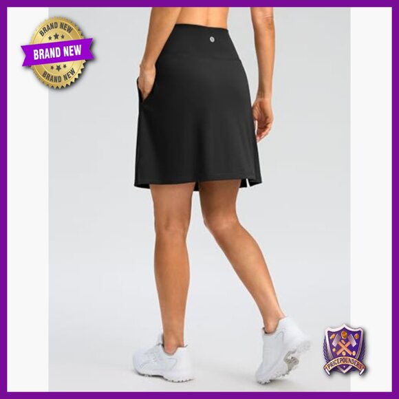 High Waist Athletic Skort with Pockets for Tennis Golf Travel - Picture 2 of 6